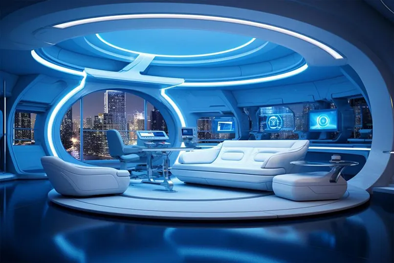 Quán Cafe Phong Cách Futuristic (Tương Lai)