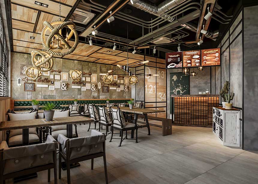 Quán Cafe Phong Cách Công Nghiệp (Industrial Style)