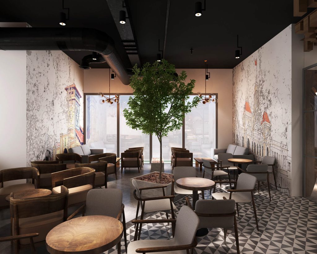 Quán Cafe Phong Cách Nghệ Thuật (Art Deco)